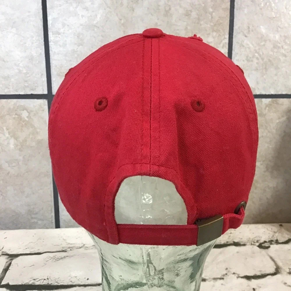 Kbethos Hat Never Forget Your Roots Red Adjustable Strapback Distressed Ball Cap